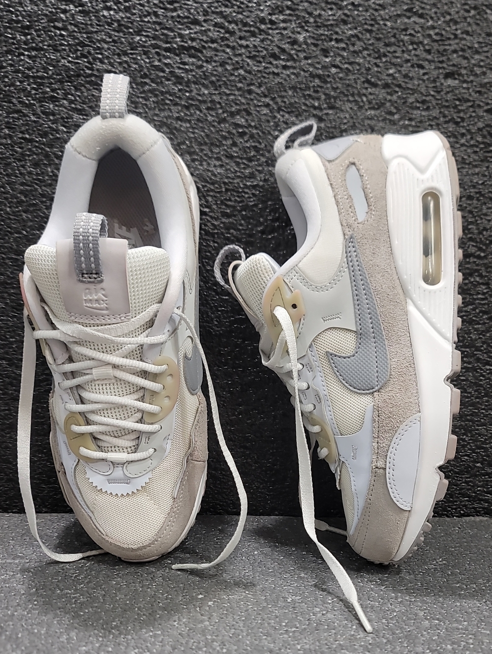 Nike Womens Air Max 90 Futura "White/Pure Platinum" Wmns 6 Good Condition